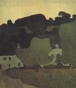 unknow artist breton landscape painting